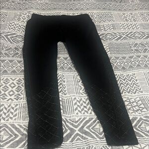 Victoria's Secret Black Leggings with Gold Accents